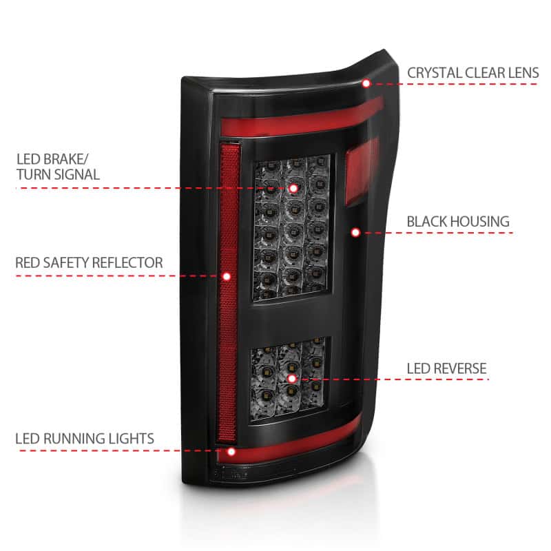 ANZO — ANZO 15-17 Ford F-150 LED Taillights - Smoke
Tail Light Set
LED Taillights - view 8