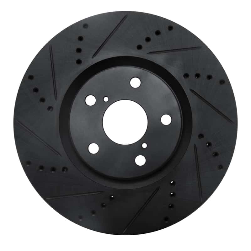 R1 Concepts — R1 93-98 Toyota Supra Right Front Drilled & Slotted Black Brake Rotor
R1 Brake Rotor Drill - view 1