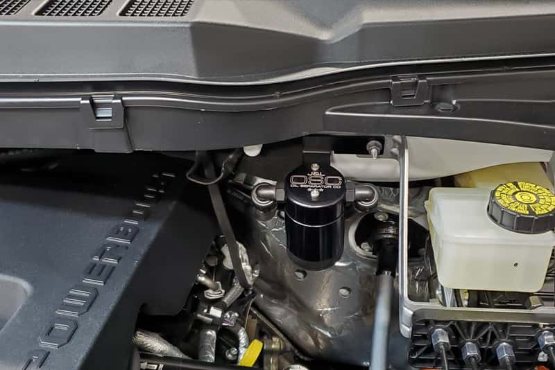 J&L — J&L 2021-2025 Ford F-150 3.5L Passenger Side Oil Separator 3.0 - Black Anodized
Oil Separator - view 4