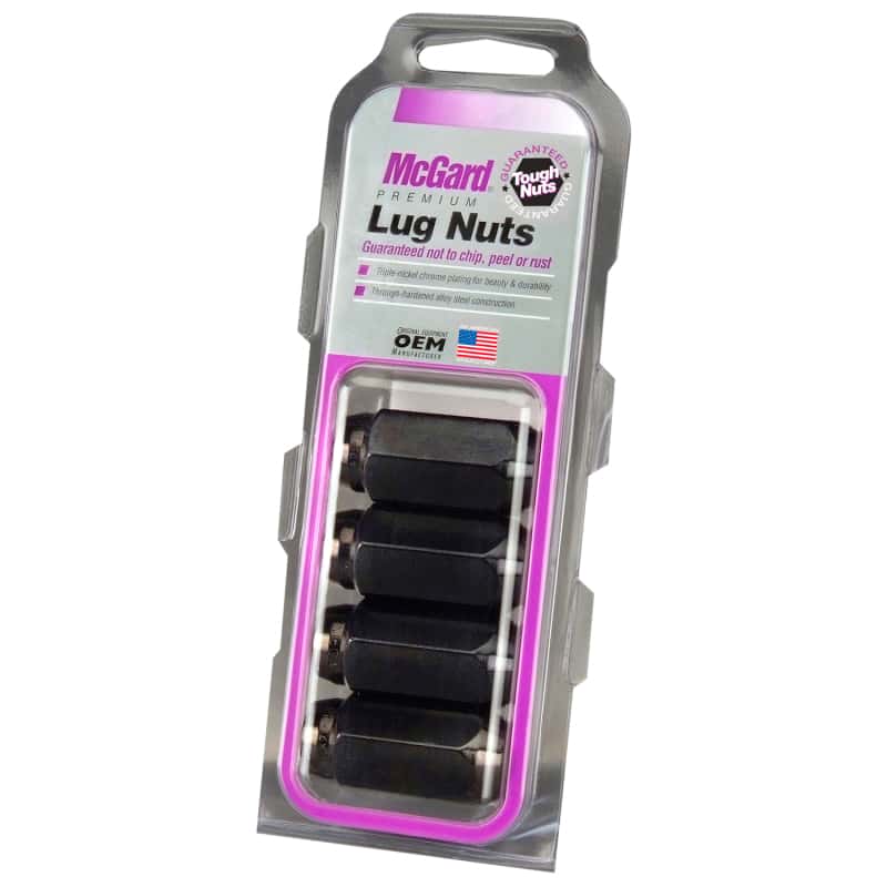 McGard — McGard Hex Lug Nut (Cone Seat) M14X1.5 / 22mm Hex / 1.635in. Length (4-Pack) - Black - view 3
