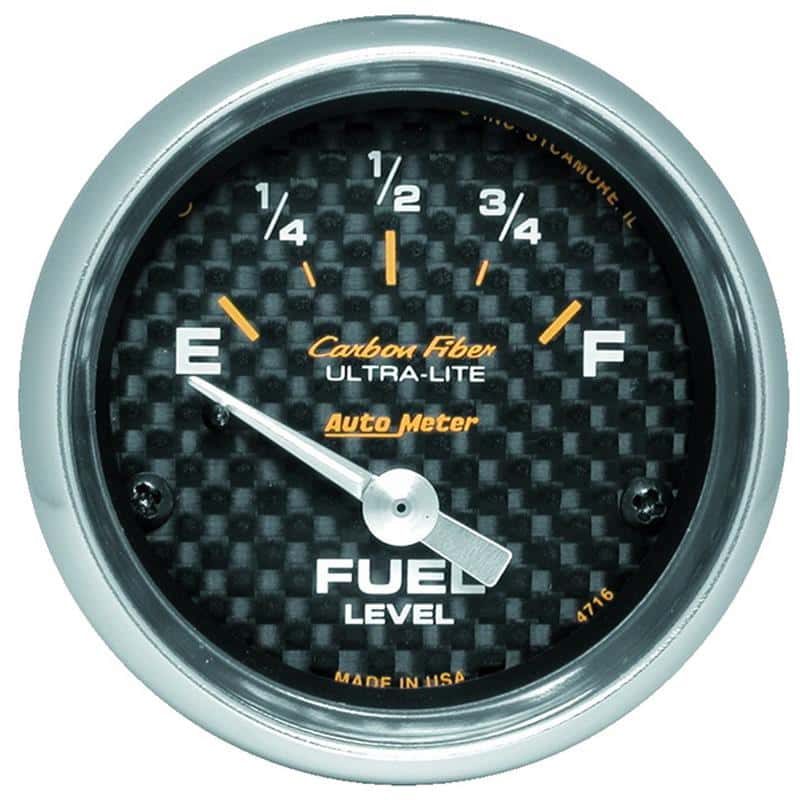 AutoMeter — Autometer Carbon Fiber 52mm 240 Empty-33 Full Electronic Fuel Level Gauge
GA 2" FUEL 240-33 CF - view 1