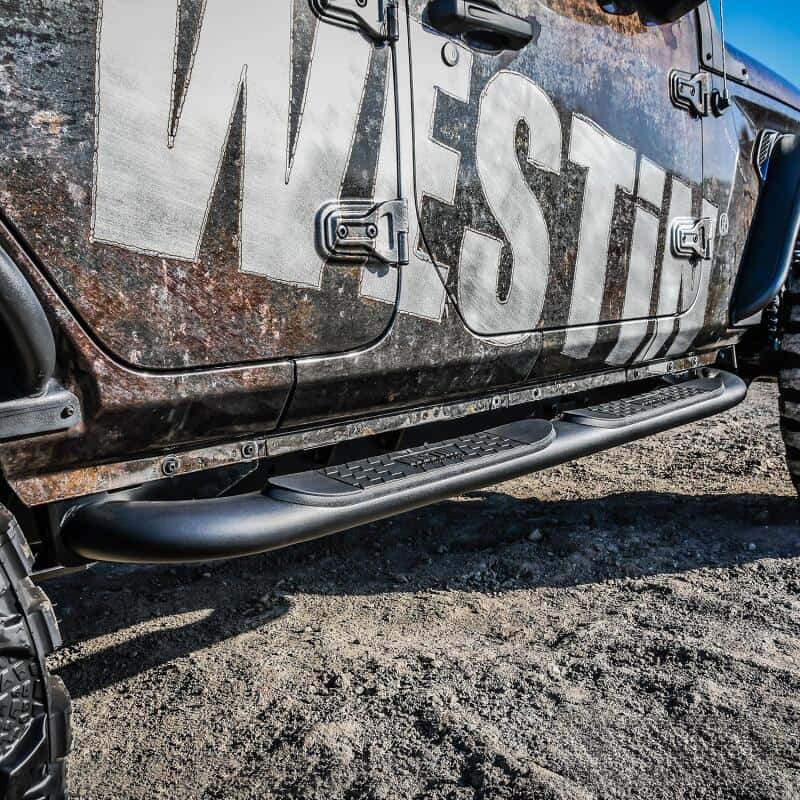 Westin — Westin 18-22 Jeep Wrangler JLU 4dr Platinum 4 Oval Nerf Step Bars - Tex. Blk
Nerf/Step Bar - view 5