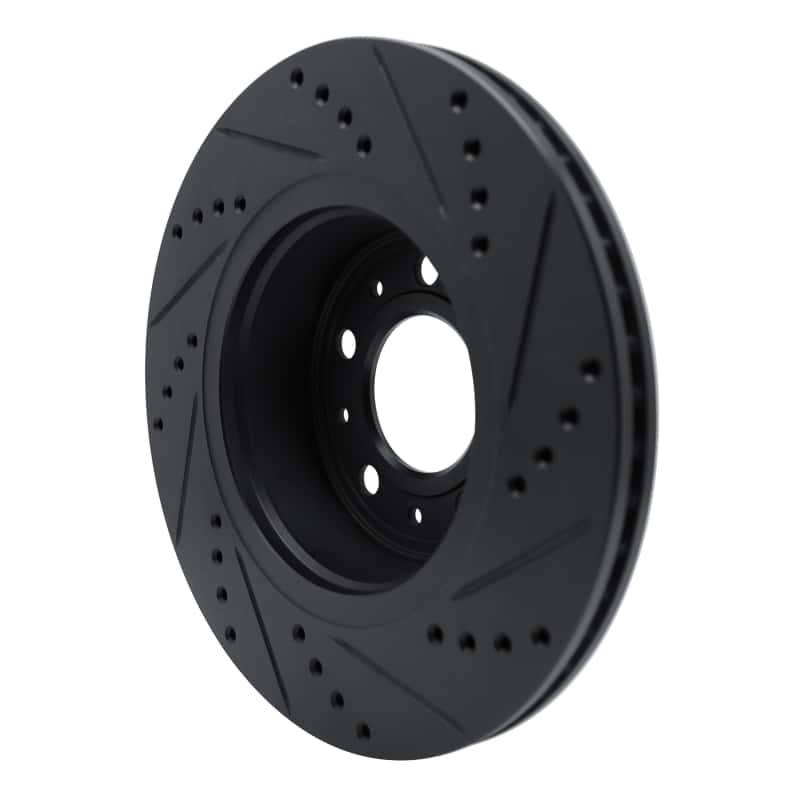 R1 Concepts — R1 82-92 Volvo 940 Front Left Drilled & Slotted Black Brake Rotor
R1 Brake Rotor Drill - view 4