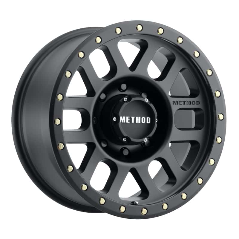 Method Wheels — Method MR309 Grid 18x9 0mm Offset 8x180 130.81mm CB Matte Black Wheel - view 1