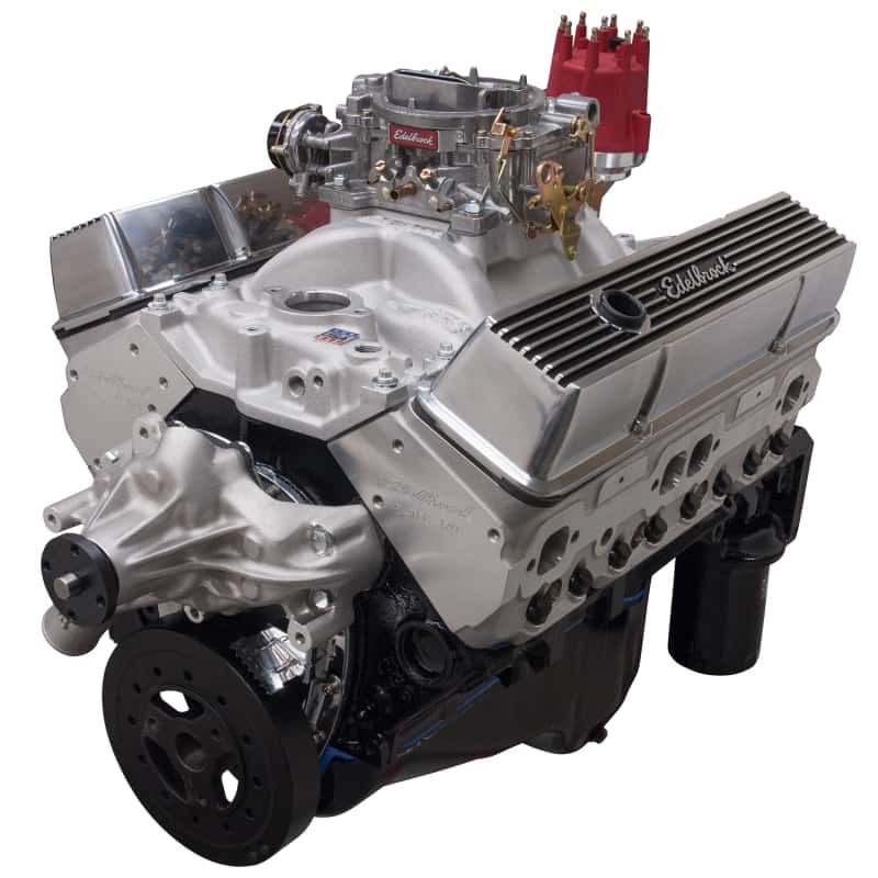 Edelbrock — Edelbrock Crate Engine Edelbrock 9 0 1 Performer E-Tec w/ Long Water Pump As Cast
CRATE ENGINE - view 4