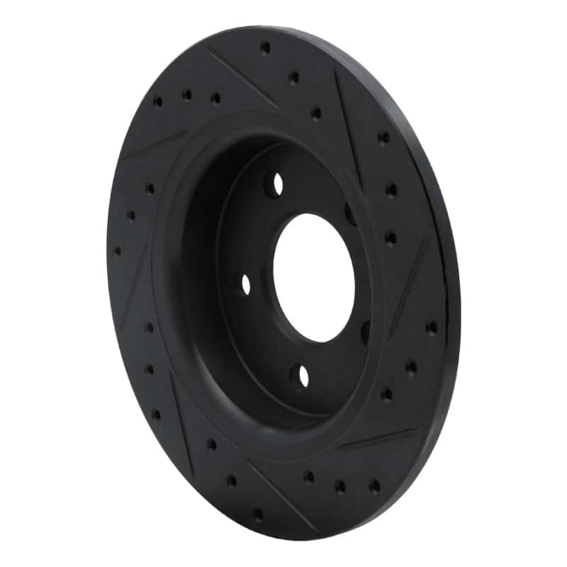 R1 Concepts — R1 04-13 Mazda 3 Rear Left Drilled & Slotted Black Brake Rotor
R1 Brake Rotor Drill - view 4