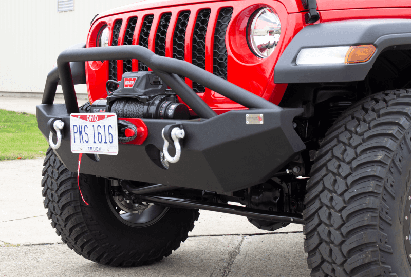 Fishbone Offroad — Fishbone Offroad 2018+ Jeep Wrangler JL - Black Aluminum Hawse Fairlead License Plate Mount - view 12