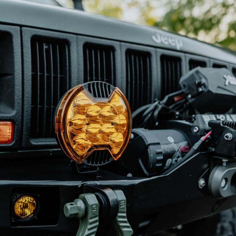 KC HiLiTES — KC HiLiTES SlimLite 6in Light Shield - SAE Driving Beam - Selective Yellow - view 3
