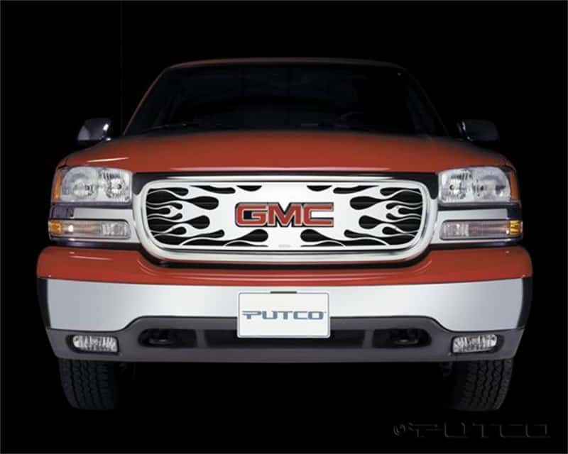 Putco — Putco 00-06 GMC Yukon / Yukon XL w/ Logo CutOut Flaming Inferno Stainless Steel Grille
Grille Insert - view 2