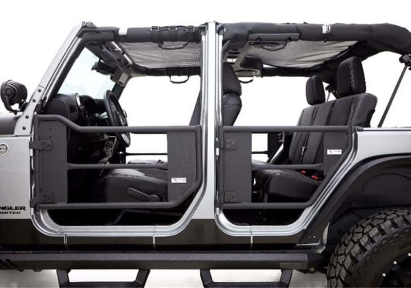 Rampage — Rampage 2007-2018 Jeep Wrangler(JK) 2-Door Tube Doors With Netting - Black
Door - view 2