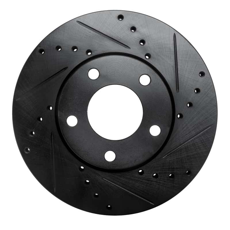 R1 Concepts — R1 04-13 Mazda 3 Front Right Drilled & Slotted Black Brake Rotor
R1 Brake Rotor Drill - view 1