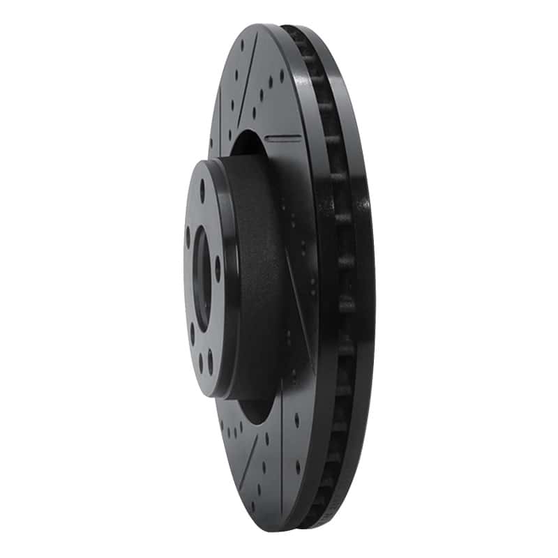 R1 Concepts — R1 05-11 Audi A6 Quattro Front Left Drilled & Slotted Black Brake Rotor
R1 Brake Rotor Drill - view 2