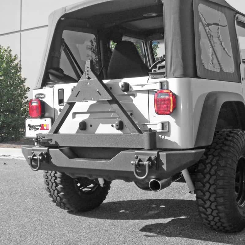Rugged Ridge — Rugged Ridge Tire Carrier XHD Rear Bumper 76-06 Jeep CJ / Jeep Wrangler
Spare Tire Carrier
OFFROAD_BUMPERS - view 3