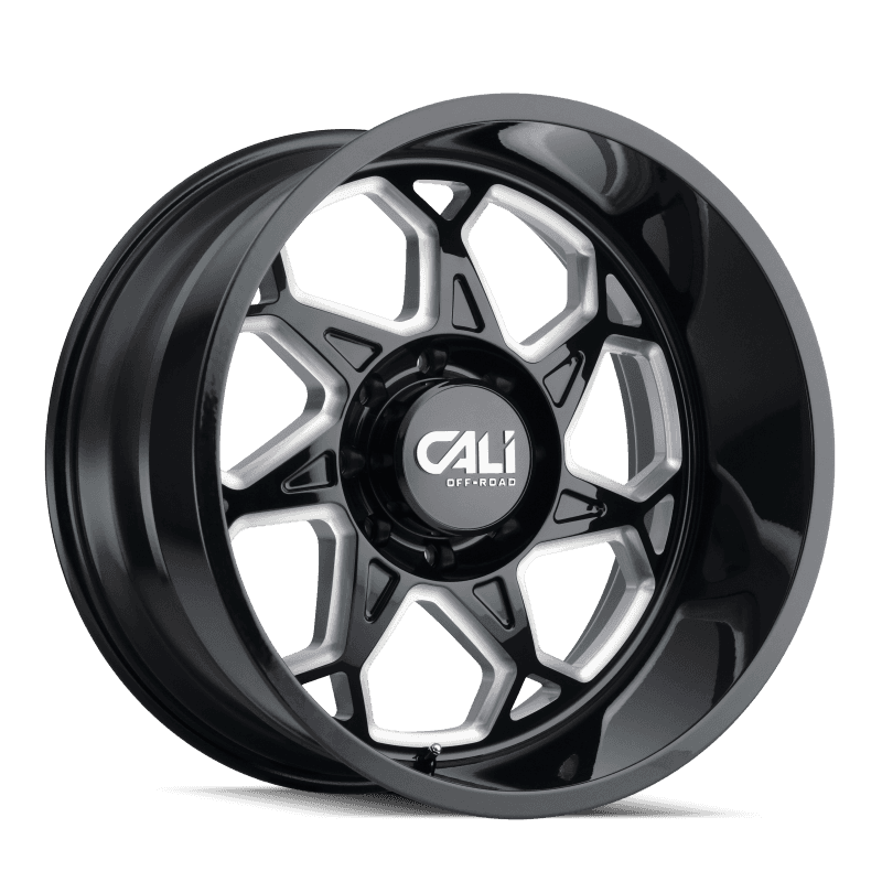 Cali Off-Road — Cali Off-Road 9111 Sevenfold 20x12 / 6x135 BP / -51mm Offset / 87.1mm Hub Gloss Black Milled Wheel
9111 - view 1