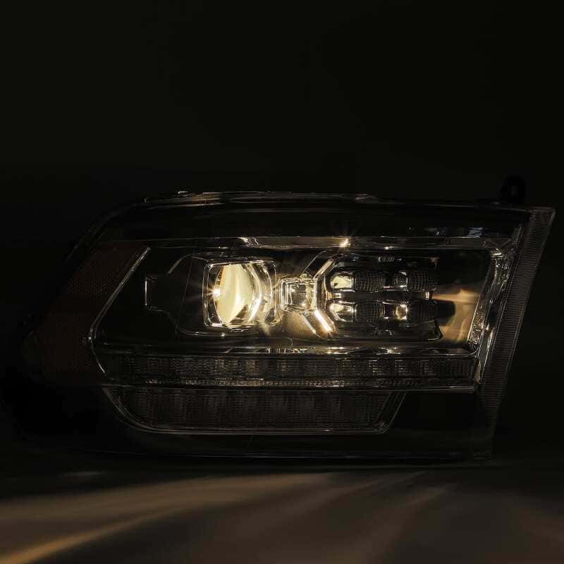 AlphaRex — AlphaRex 09-18 Dodge Ram 1500HD PRO-Series Proj Headlight Plnk Style Blk w/Chrm Acc w/Seq Signal/DRL
Projector Headlights - view 6