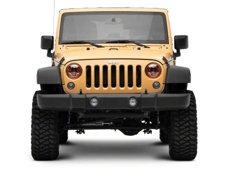 Raxiom — Raxiom 07-18 Jeep Wrangler JK 7-In LED Headlights- Red Housing- Clear Lens
Headlights - view 10