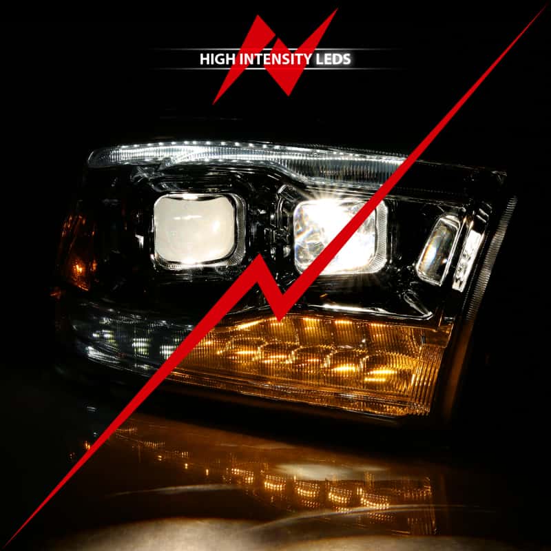 ANZO — ANZO 2009-2018 Dodge Ram 1500 Projector H.L. Switchback Black Amber
Head Light Set
HdLtSet - view 7