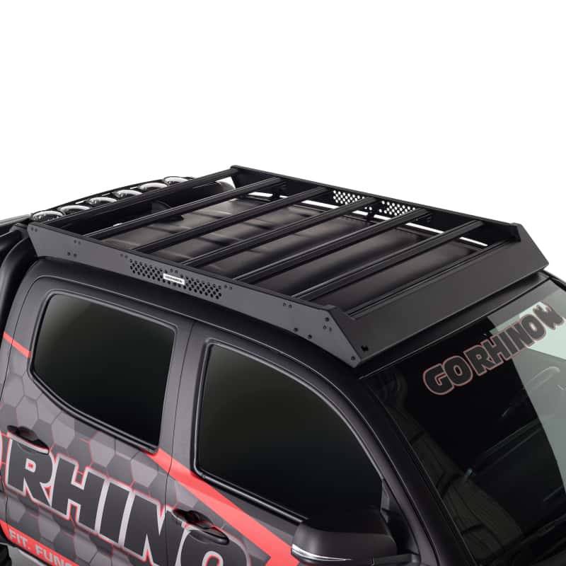 Go Rhino — Go Rhino 16-23 Toyota Tacoma DC Ceros Low Profile Roof Rack - Tex. Blk
Ceros Roof Rack - view 4