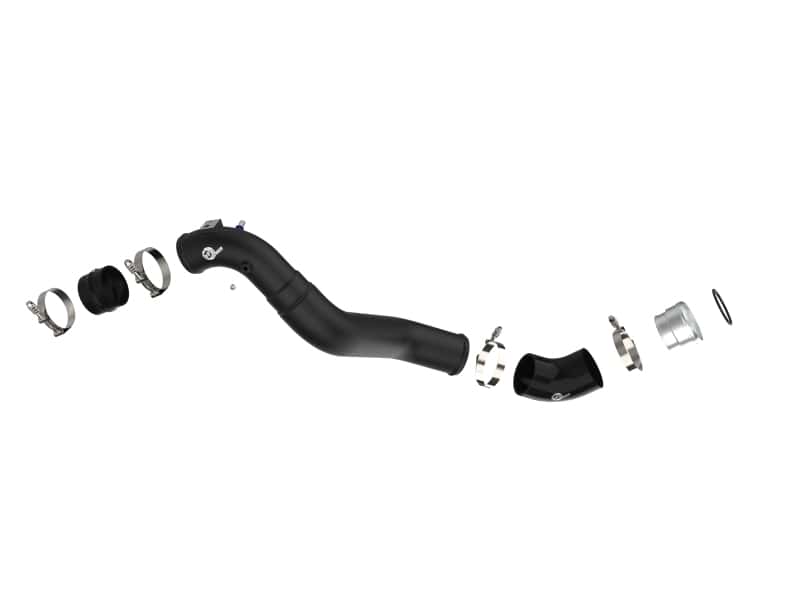 aFe — aFe 21+ Ford F-150 V6-3.5L (tt) BladeRunner 3in to 3.5in Aluminum Cold Charge Pipe Black
Cold Charge Pipe - view 2