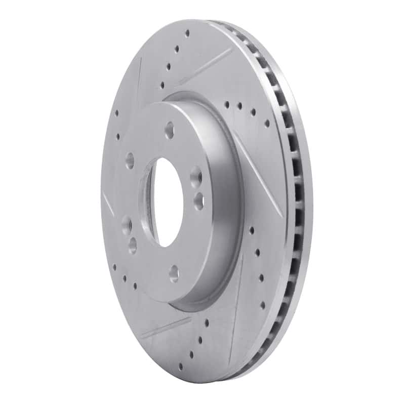 R1 Concepts — R1 11-25 Hyundai Veloster Front Left Drilled & Slotted Silver Brake Rotor
R1 Brake Rotor Drill - view 2