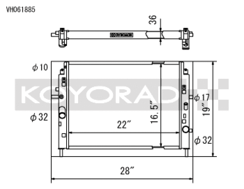 Koyo — Koyo 06-13 Mazda MX-5 Miata (MT) Radiator
Racing Radiator - view 1