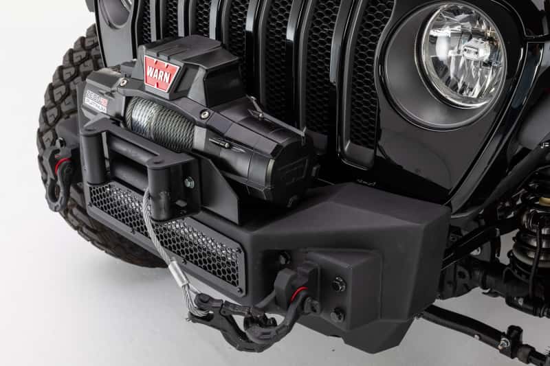 Go Rhino — Go Rhino 07-20 Jeep Wrangler JL/JLU/JK/JKU/Gladiator JT Rockline Front Stubby Bumper
Rockline Bumper (F) - view 3