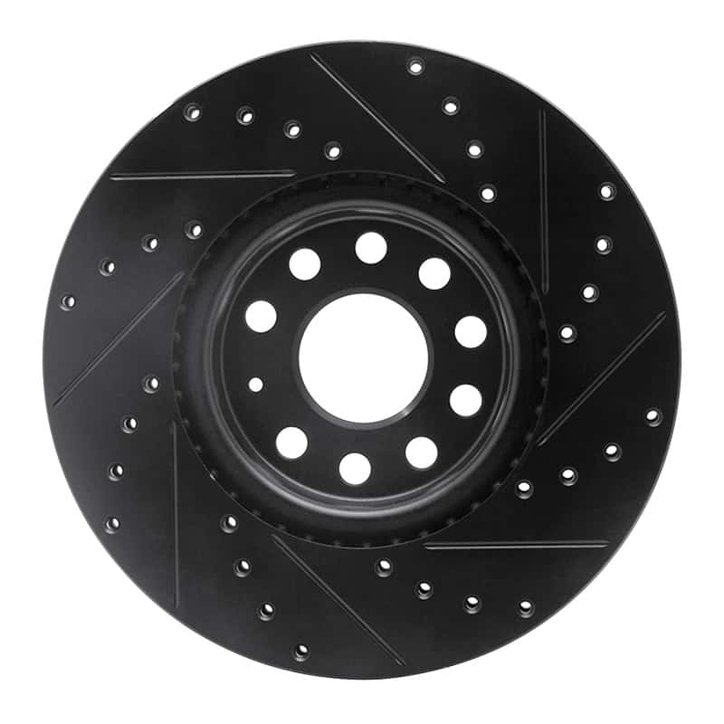 DFC — DFC 05-25 Audi TT Front Left Drilled & Slotted Black Brake Rotor - view 5