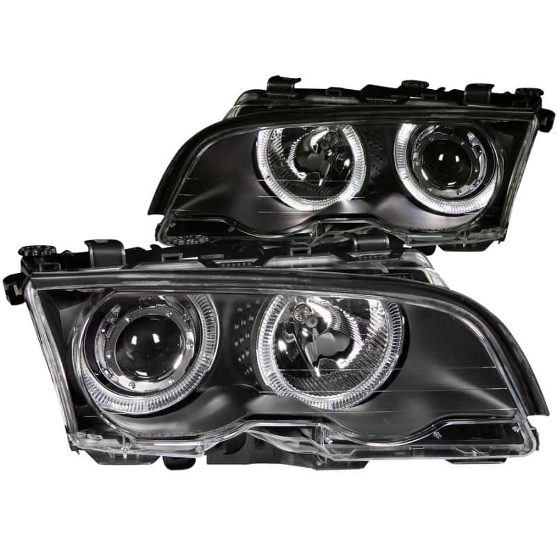 ANZO — ANZO 1999-2001 BMW 3 Series E46 Projector Headlights w/ Halo Black
Head Light Set
HdLtSet - view 1