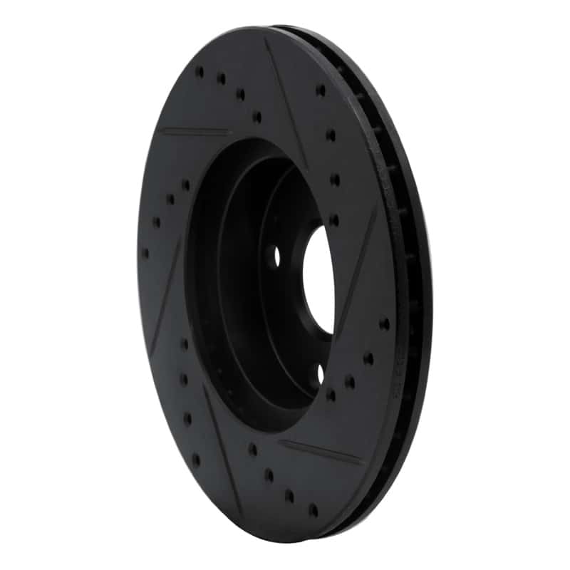 R1 Concepts — R1 94-02 Mazda Miata Front Left Drilled & Slotted Black Brake Rotor
R1 Brake Rotor Drill - view 4