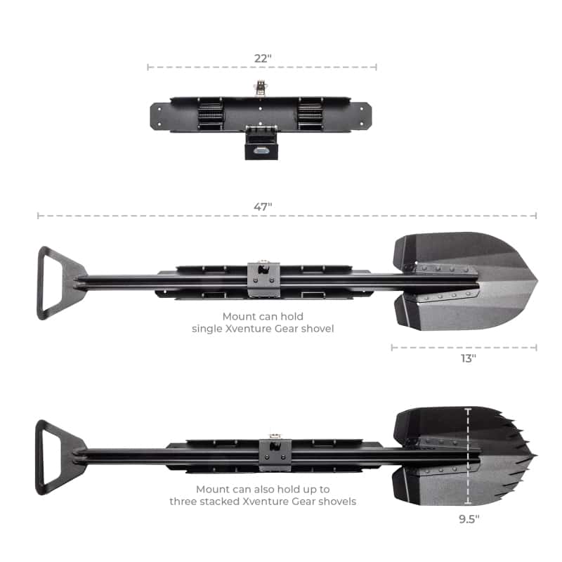 Go Rhino — Go Rhino Xventure Gear Sharktooth Stackable Shovel - Textured Black
Sharktooth Shovel - view 21