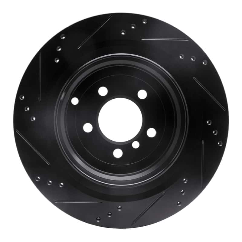 R1 Concepts — R1 06-12 Land Rover Range Rover Rear Right Drilled & Slotted Black Brake Rotor
R1 Brake Rotor Drill - view 5