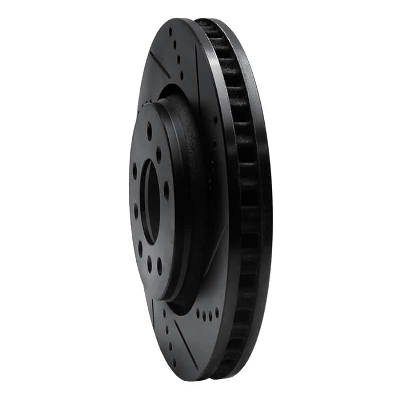 R1 Concepts — R1 04-09 Buick LaCrosse Front Right Drilled & Slotted Black Brake Rotor
R1 Brake Rotor Drill - view 2