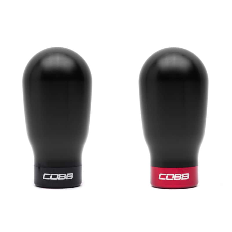 COBB — Cobb Subaru 6-Speed Tall Weighted COBB Shift Knob - Black (Incl. Both Red + Blk Collars) - view 1
