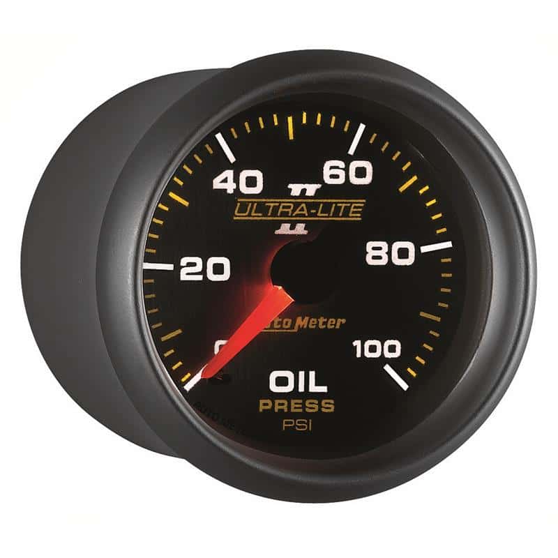 AutoMeter — Autometer Ultra-Lite II 52mm 0-100 PSI Mechanical Oil Pressure Gauge
2-1/16" OIL PRESS, 0 - view 6
