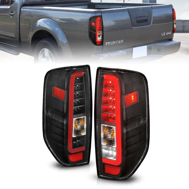 ANZO — ANZO 2005-2021 Nissan Frontier LED Taillights Black Housing/Clear Lens - view 2