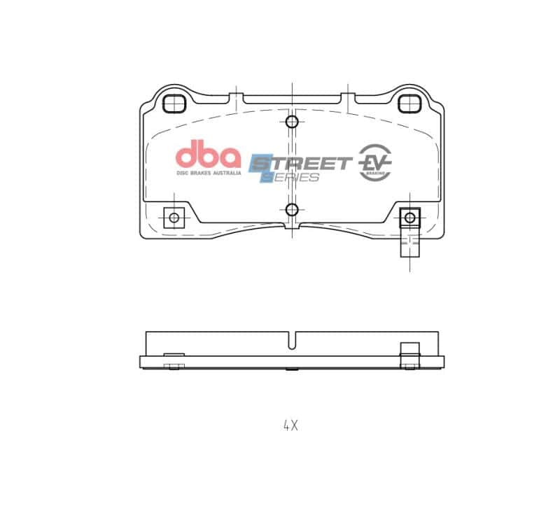 DBA — DBA 17-23 Tesla 3 (w/320mm Front Rotor) Front SSEV Street Series Brake Pads
Brake Pad - view 1