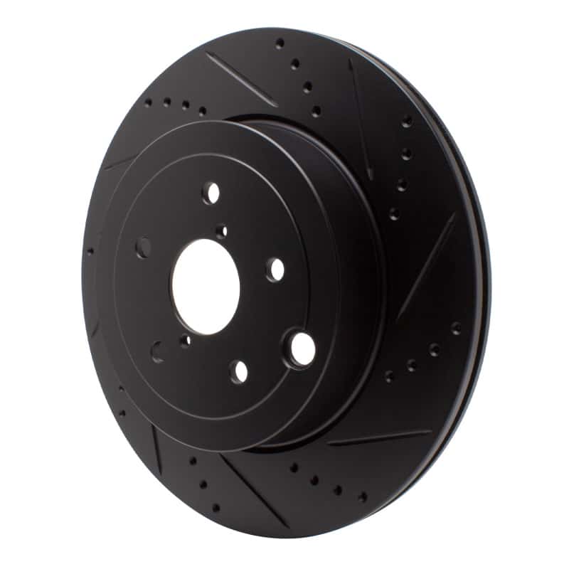 R1 Concepts — R1 18-25 Subaru WRX Rear Right Drilled & Slotted Black Brake Rotor
R1 Brake Rotor Drill - view 2