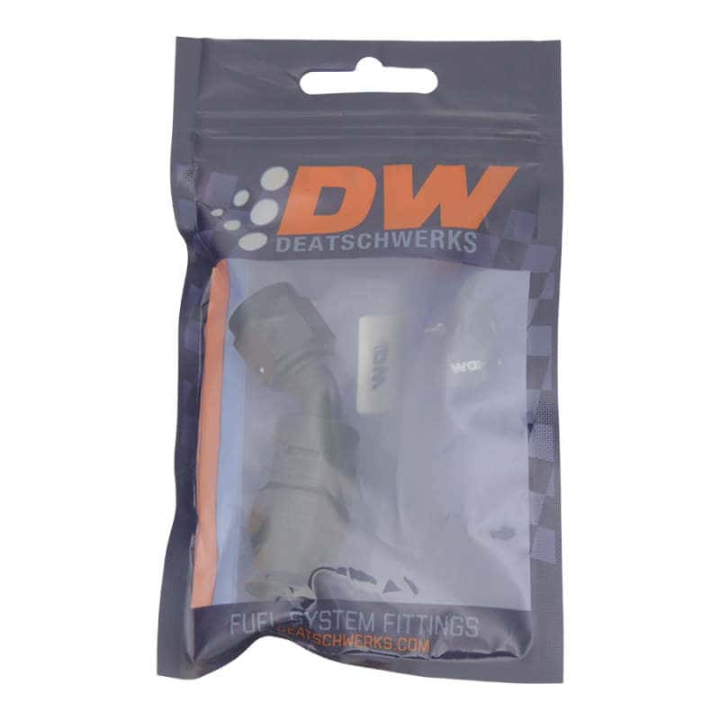 DeatschWerks — DeatschWerks 6AN Female Swivel 45-Degree Hose End PTFE (Incl 1 Olive Insert) - Anodized Matte Black
Lines & Fittings - view 2