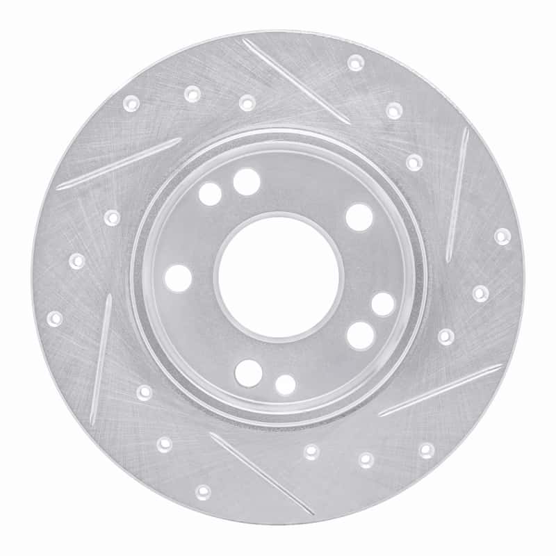 R1 Concepts — R1 83-89 Mercedes-Benz 190D Front Left Drilled & Slotted Silver Brake Rotor
R1 Brake Rotor Drill - view 5