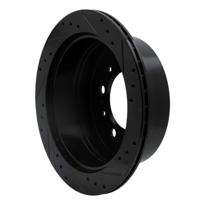 R1 Concepts — R1 98-07 Lexus LX470 Rear Left Drilled & Slotted Black Brake Rotor
R1 Brake Rotor Drill - view 4