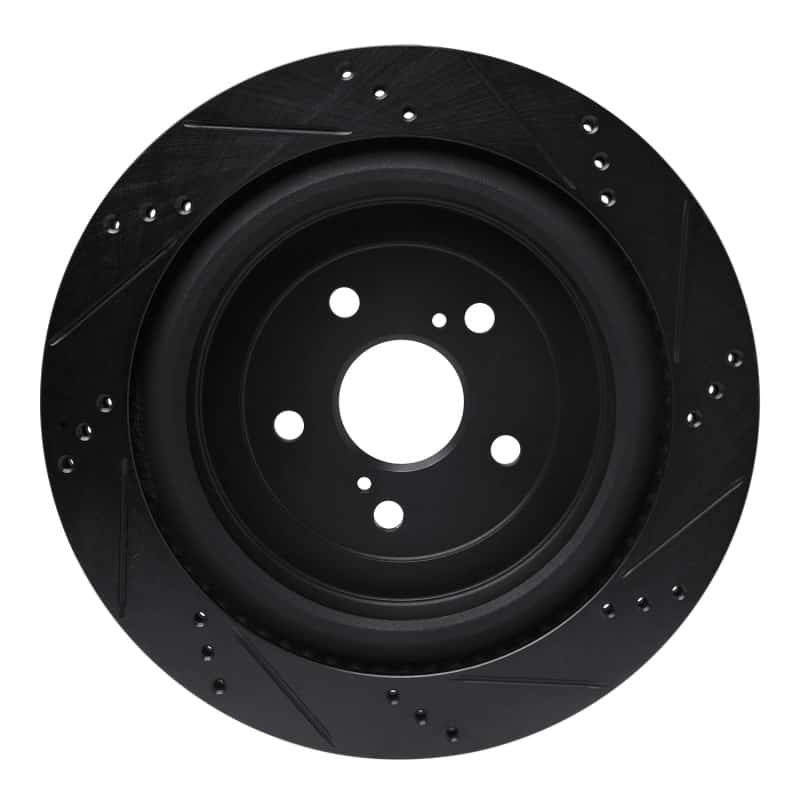 R1 Concepts — R1 16-22 Lexus RX350 Rear Left Drilled & Slotted Black Brake Rotor
R1 Brake Rotor Drill - view 5