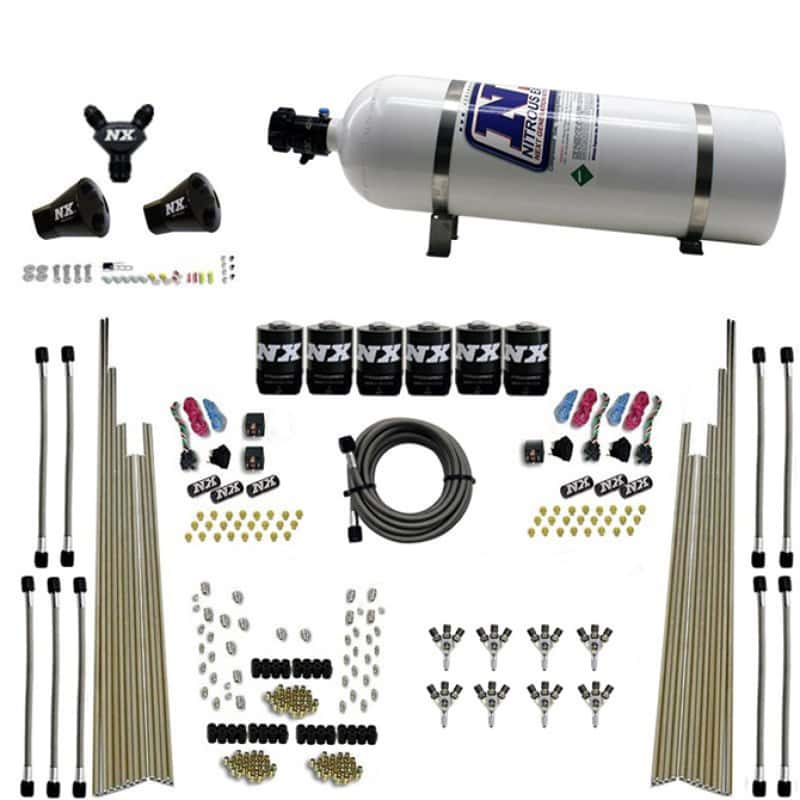 Nitrous Express — Nitrous Express 8 Cyl Triple-D Dry Direct Port 3 Stage Dry 6 Solenoids Nitrous Kit w/15lb Bottle
Injection System Kit
N2OSys - view 2