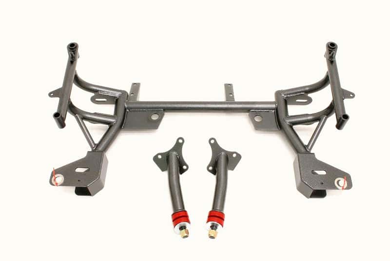 BMR Suspension — BMR 93-02 F-Body K-Member w/ Turbo SBC/BBC Motor Mounts and Pinto Mounts - Black Hammertone
K-member - view 1
