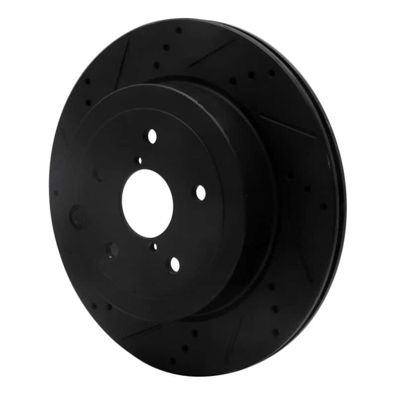 R1 Concepts — R1 08-20 Subaru WRX Rear Left Drilled & Slotted Black Brake Rotor
R1 Brake Rotor Drill - view 2