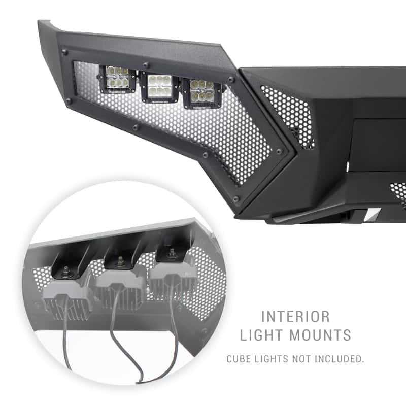 Go Rhino — Go Rhino 16-21 Toyota Tacoma Element Front Bumper with Fixed Light Bar Mount Textured Black
Element Front Bumper - view 8