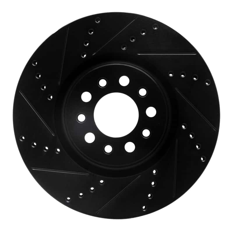 R1 Concepts — R1 14-25 Alfa Romeo Tonale Front Left Drilled & Slotted Black Brake Rotor
R1 Brake Rotor Drill - view 1