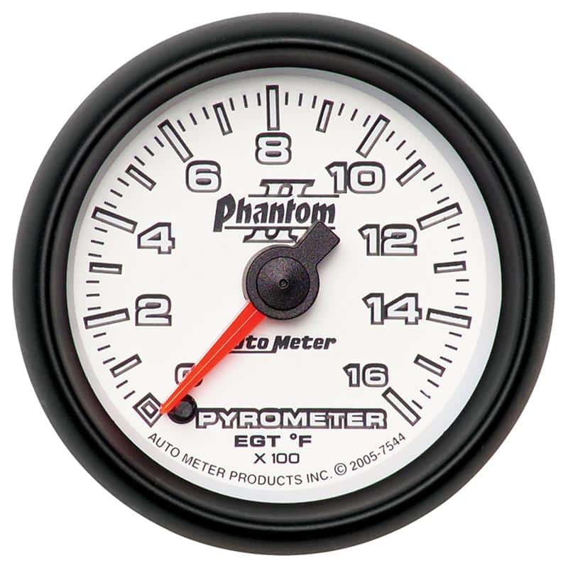 AutoMeter — Autometer Phantom II 52.4mm Full Sweep Electronic 0-1600 Def F EGT/Pyrometer Gauge
2-1/16" PYROMETER KI - view 2