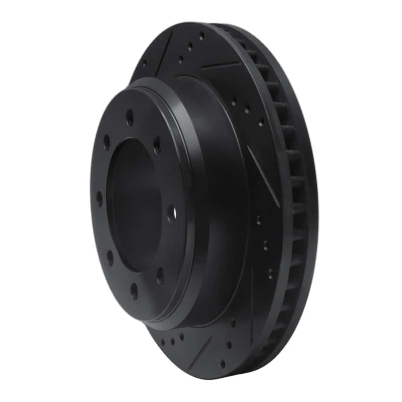 R1 Concepts — R1 08-25 Ford E-150 Rear Left Drilled & Slotted Black Brake Rotor
R1 Brake Rotor Drill - view 2
