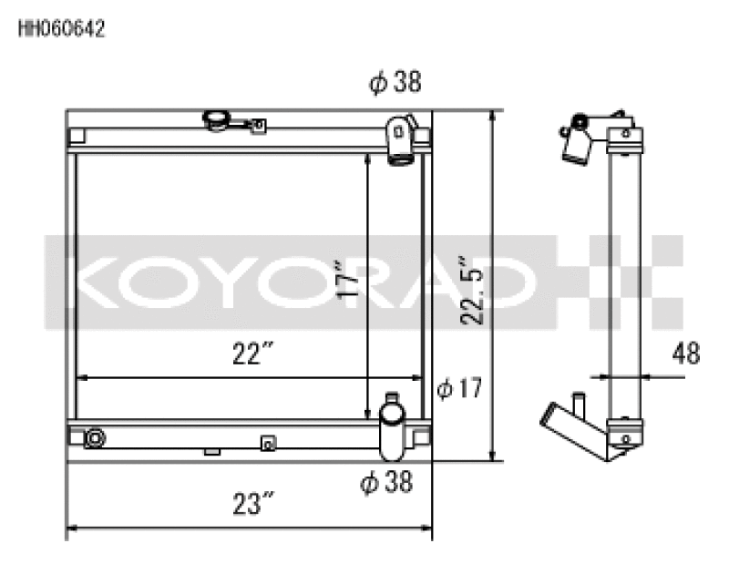 Koyo — Koyo 86-88 Mazda RX-7 FC NA/Turbo (MT) Radiator
Racing Radiator - view 1
