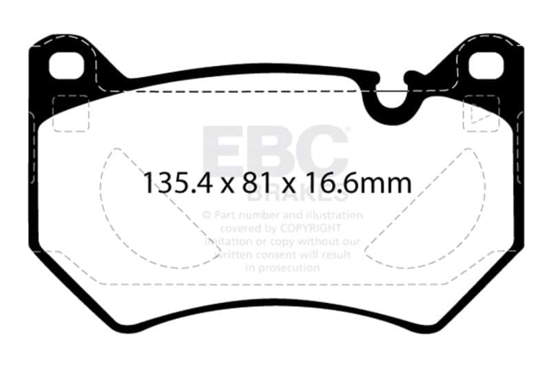 EBC — EBC 2018+ Audi Q5 FY 2.0T Redstuff Front Brake Pads
Disc Brake Pad - view 1